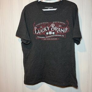 Lucky Brand Men's Gray T-Shirt Medium